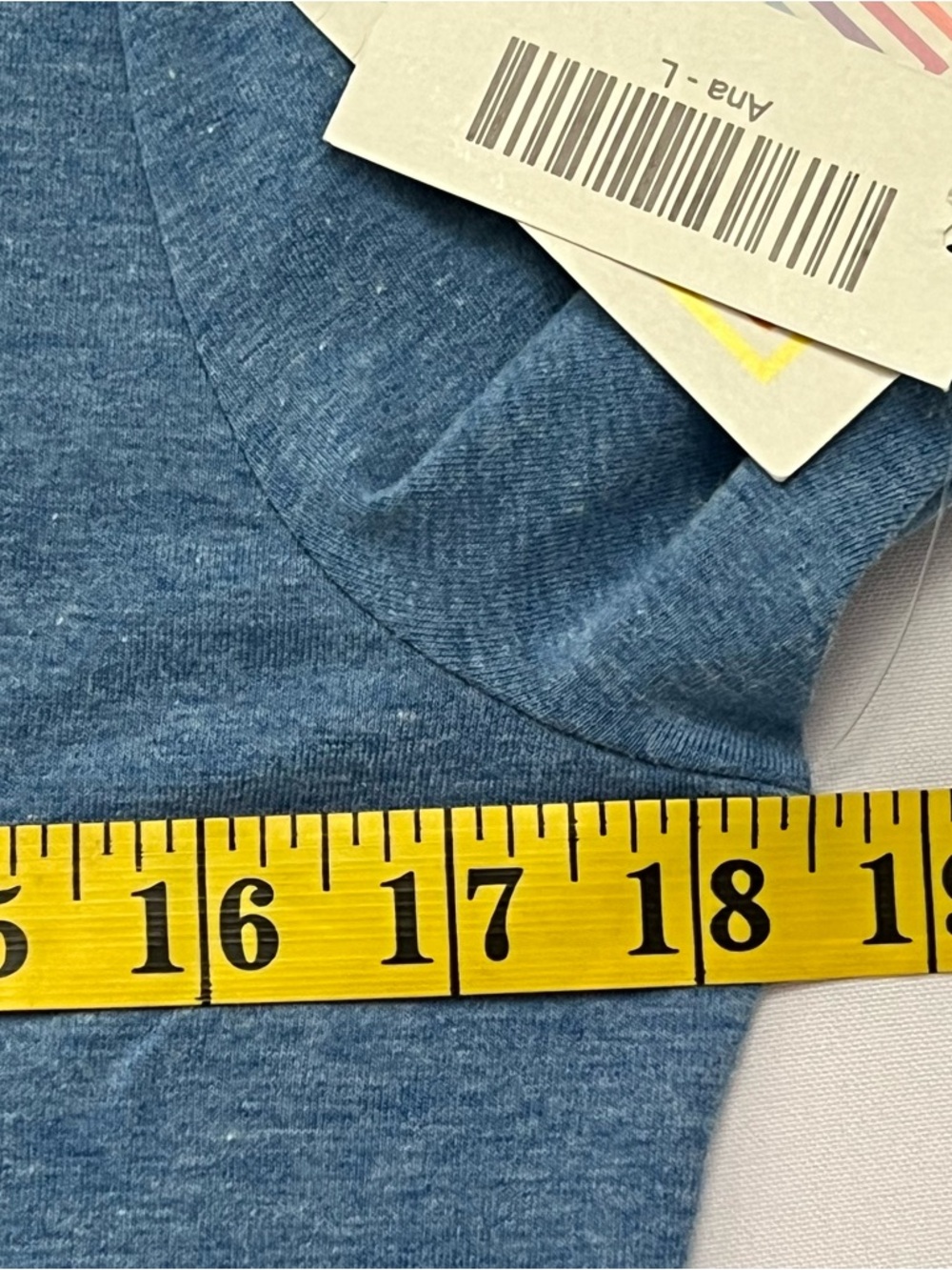 LuLaRoe Ana Maxi Dress  Boho Blue Heather with Mint Trim Short Sleeves Size L - Picture 14 of 15